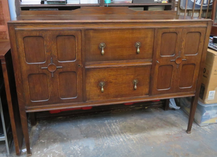 OAK TWO DRAWER SIDEBOARD