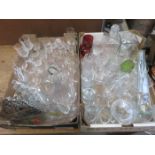 TWO BOXES CONTAINING LARGE QUANTITY OF VARIOUS GLASSWARE