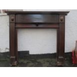 EDWARDIAN STYLE MAHOGANY FIRE SURROUND