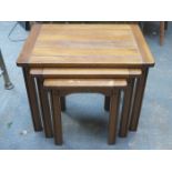 OAK NEST OF THREE TABLES