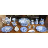 PARCEL OF VARIOUS BLUE AND WHITE CERAMICS INCLUDING PAIR OF CAULDON WAVE EDGED DISHES,