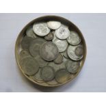 PARCEL OF SILVER AND SILVER COLOURED COINAGE