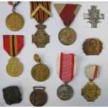 PARCEL OF VARIOUS CONTINENTAL MEDALS AND BADGES.