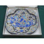 HIGHLY DECORATIVE BOXED ROSENTHAL 1978 CRYSTAL CHRISTMAS PLATE BY BJORN WIINBLAD