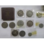 MIXED LOT OF SILVER AND OTHER COINAGE,