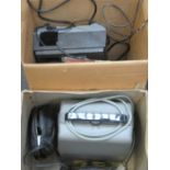 BOXED REEL TO REEL PROJECTOR AND PRINZ SLIDE PROJECTOR AND ACCESSORIES