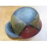 WORLD WAR ONE GERMAN CAMOUFLAGE HELMET WITH NEW LINER