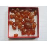 PARCEL OF GRADUATED AMBER BEADS