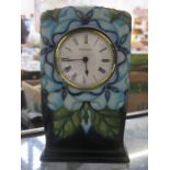 MOORCROFT FLORAL DECORATED CERAMICS MANTLE CLOCK