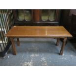 20th CENTURY GOTHIC STYLE OAK COFFEE TABLE