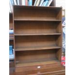 SET OF OAK OPEN BOOKSHELVES