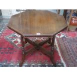 MAHOGANY OCTAGONAL PARLOUR TABLE