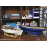 TWO REMOTE CONTROL MODEL KIT BOATS INCLUDING WINDERMERE STYLE STEAM LAUNCH
