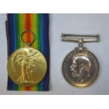 WORLD WAR I PAIR OF MEDALS TO 532620 PTE. WM WILKIE 15- LOND.