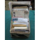 QUANTITY OF VARIOUS POSTAGE STAMPS, MATCHES, POSTCARDS, ETC.