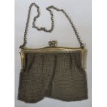 HALLMARKED SILVER MESH PURSE (AT FAULT)