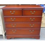 20tH CENTURY TWO OVER THREE CHEST OF DRAWERS