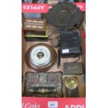 SUNDRY LOT INCLUDING PAPIER MACHE DESK STAND, PHOTO FRAME, STORAGE BOX,