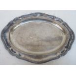 HALLMARKED SILVER WAVE EDGED SERVING TRAY, CHESTER ASSAY,