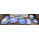 PARCEL OF VARIOUS BLUE AND WHITE CHINA INCLUDING COPELAND SPODE ITALIAN,
