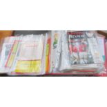 LARGE QUANTITY OF FOOTBALL PROGRAMMES,