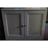 20th CENTURY BEECH EFFECT TWO DOOR STORAGE CABINET