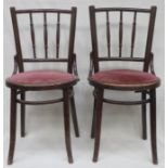 PAIR OF BENTWOOD CHAIRS (AT FAULT)