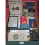 RAF RELATED ITEMS INCLUDING FLIGHT LOG BOOK, OTHER EPHEMERA AND CLOTH BADGES, ETC.