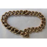 15k GOLD LINK BRACELET APPROX. 18.