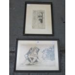 T RUTHERFORD, MONOCHROME ENGRAVING OF ALLEGORICAL SUBJECT, ARTIST'S PROOF COPY,