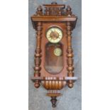 MAHOGANY CASED VIENNA WALL CLOCK