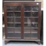 SET OF OAK ASTRAGAL GLAZED BOOKCASE