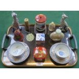 PARCEL OF VARIOUS ORIENTAL SUNDRIES INCLUDING CERAMICS,