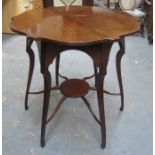 VICTORIAN MAHOGANY SHAPED TOPPED PARLOUR TABLE