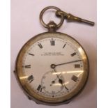 HALLMARKED SILVER ACNE LEVER POCKET WATCH