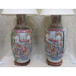 PAIR OF 19th CENTURY CHINESE VASES (CONVERTED TO LAMPS),