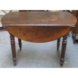 ANTIQUE MAHOGANY DROP LEAF TABLE