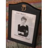 DIANA PRINCESS OF WALES SIGNED PRESENTATION PORTRAIT PHOTOGRAPH WITHIN ORIGINAL MOROCCO LEATHER