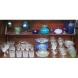 LARGE QUANTITY OF COLOURED AND OTHER GLASSWARE