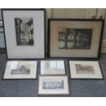 TWO SIGNED ENGRAVINGS PLUS VARIOUS PICTURES AND PRINTS