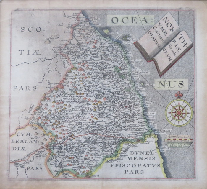 CHRISTOPHER SAXTON MAP OF NORTHUMBRIA,
