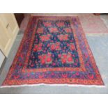 FLORAL DECORATED MIDDLE EASTERN STYLE FLOOR RUG,