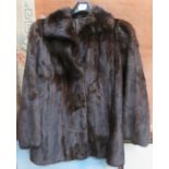 DARK BROWN FUR COAT