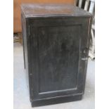 EBONISED SINGLE DOOR STORAGE CUPBOARD