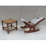TWO SMALL VINTAGE STOOLS
