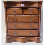 VICTORIAN MAHOGANY APPRENTICE SCOTTISH CHEST OF DRAWERS