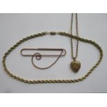 YELLOW METAL ROPE CHAIN,