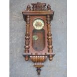 MAHOGANY CASED VIENNA WALL CLOCK