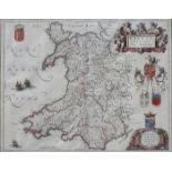 JOAN BLAEU FRAMED MAP OF WALES,