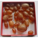 PARCEL OF GRADUATED AMBER BEADS